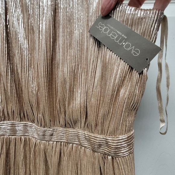 Eva Mendes for New York & Co Gold Metallic Maxi Dress - Picture 4 of 10